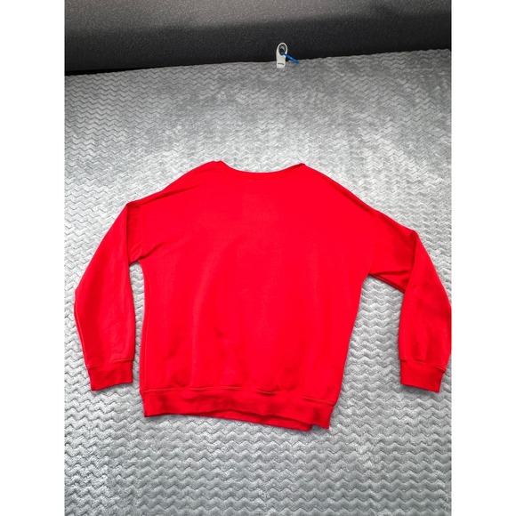 Coca Cola Sweatshirt Red Graphic Pullover Crew Neck Medium Womenswear - Picture 6 of 8